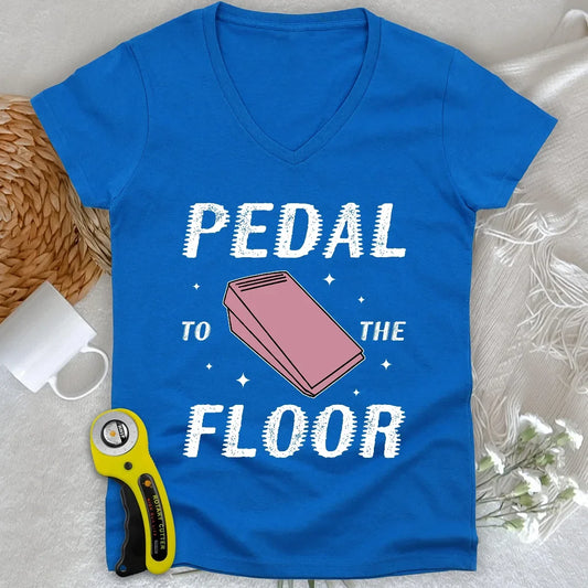Pedal to the Floor Lady V-neck