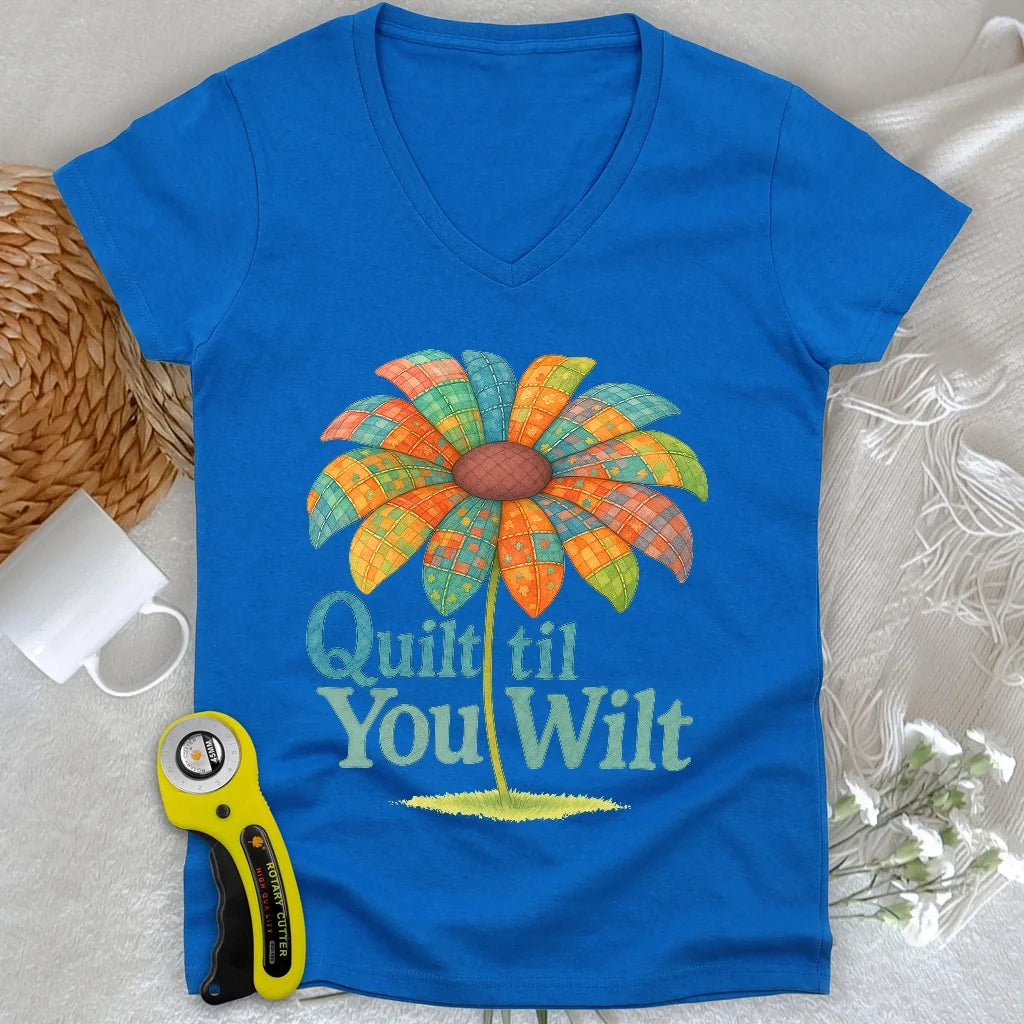 Quilt Wilt Lady V-neck
