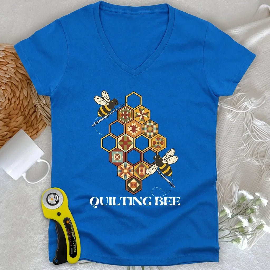 Quilting Bee Lady V-neck