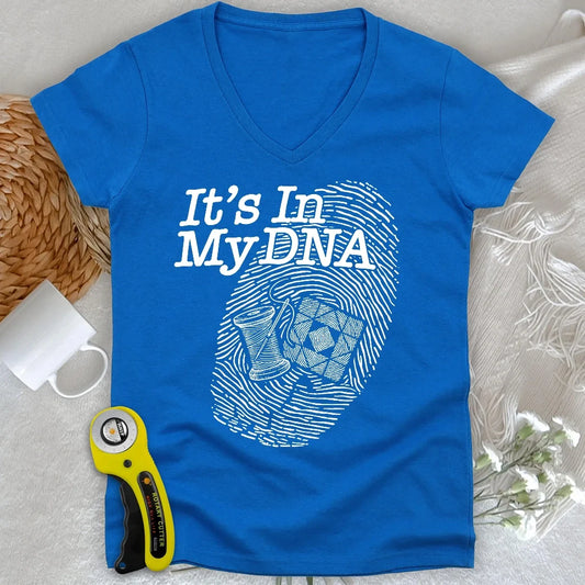 Quilting DNA Lady V-neck