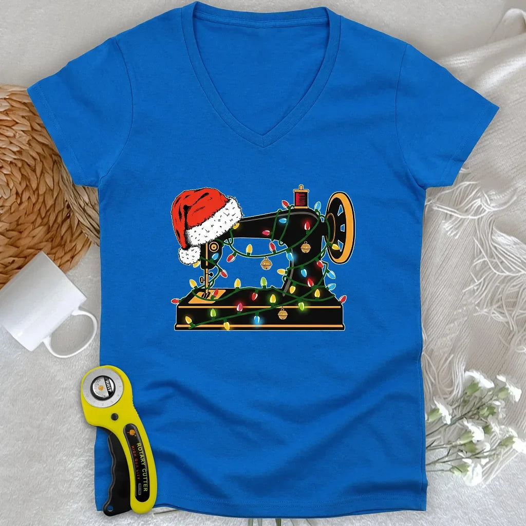Santa Machine Lady V-neck