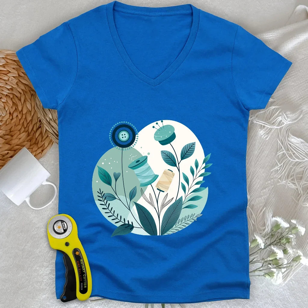 Sewing Garden Lady V-neck