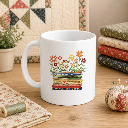 Where Quilts Bloom 11oz Mug