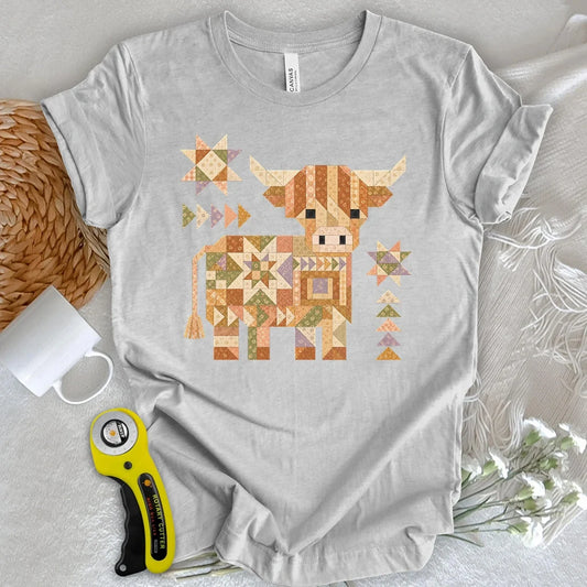 Patchwork Highland Cow T-shirt