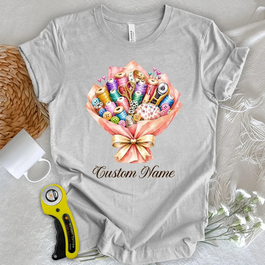 "Custom Name" The Crafter's Bouquet T-shirt