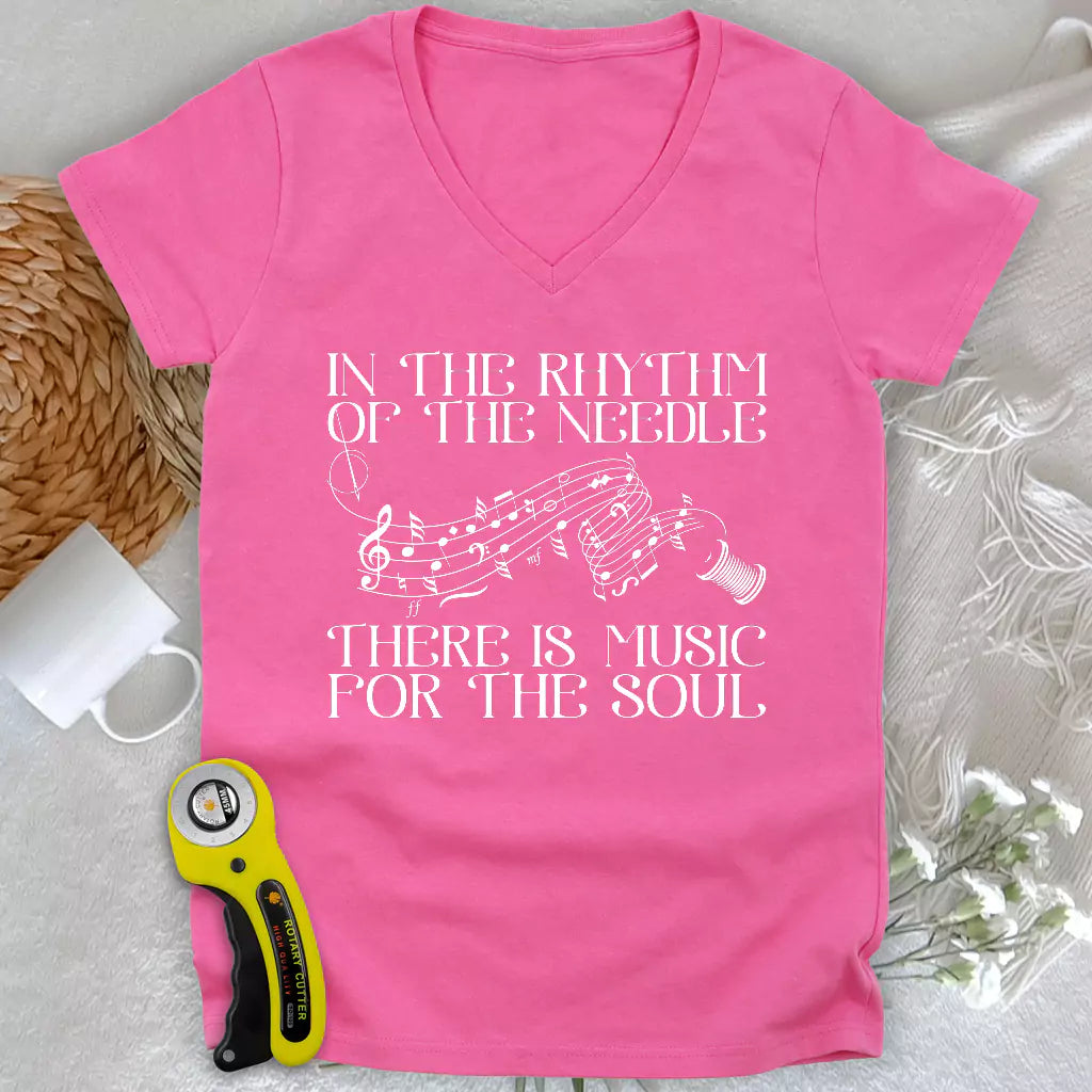 Rhythm Of Needle Lady V-neck