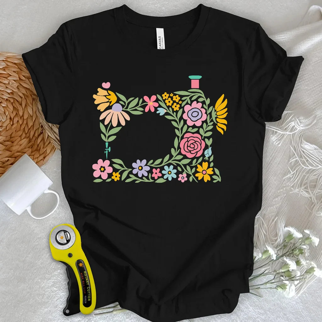 Abtract Flower Machine T-shirt