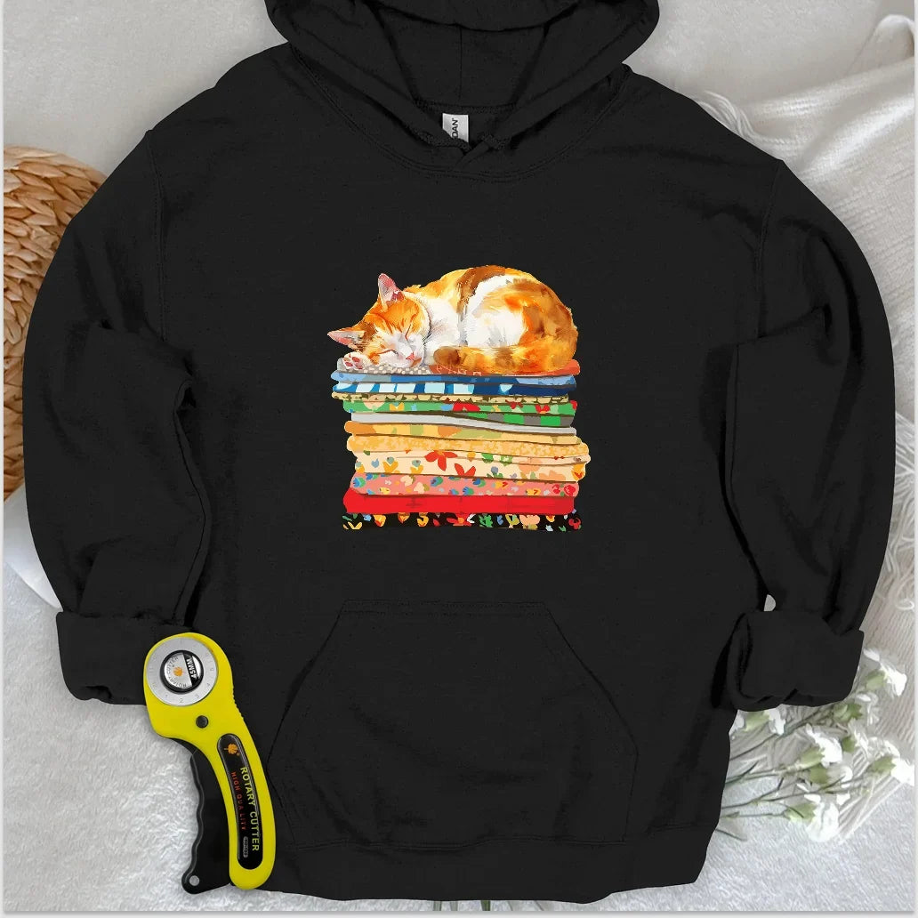 Cat And Fabric Hoodie
