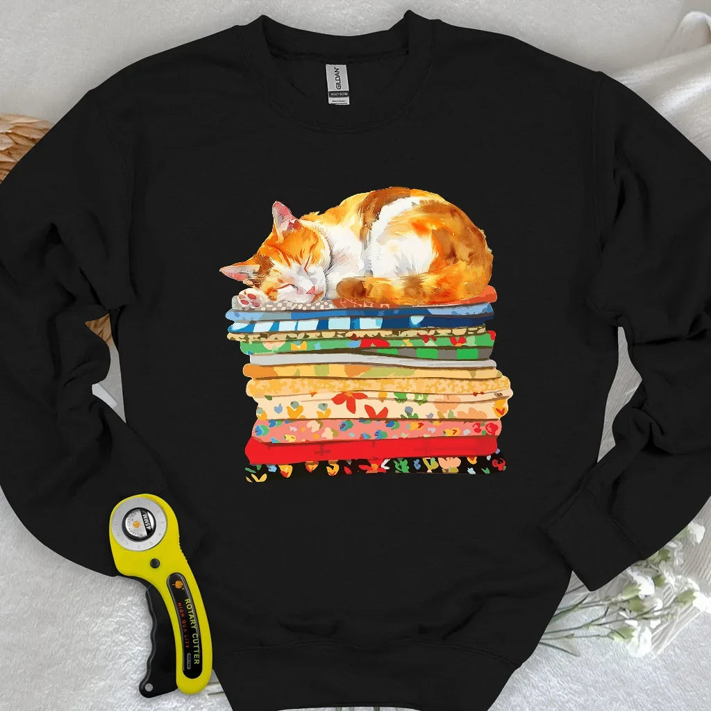 Cat And Fabric Sweatshirt