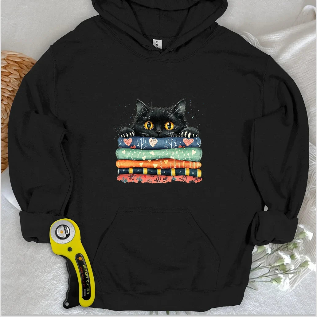 Cat On The Fabric Hoodie