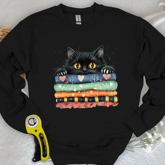 Cat On The Fabric Sweatshirt