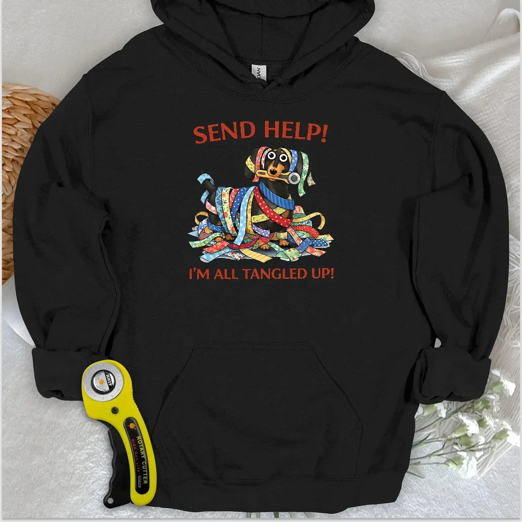 Fabric Strip Mess Hoodie