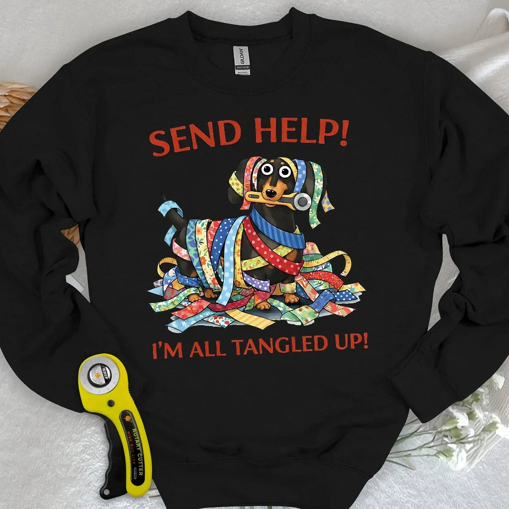 Fabric Strip Mess Sweatshirt