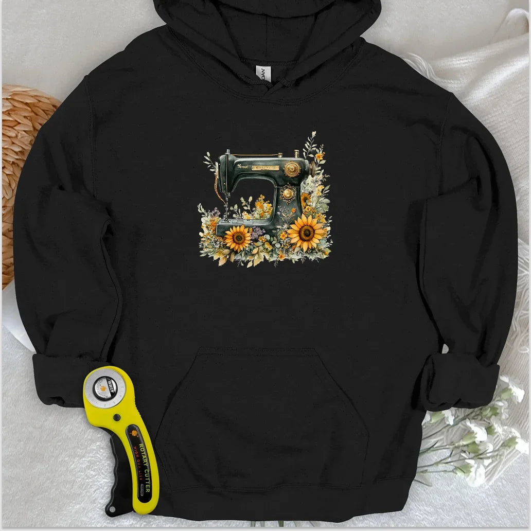 Floral Sewing Machine Hoodie