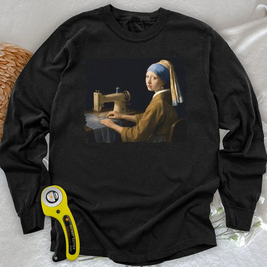 Girl With A Sewing Machine Long Sleeve T-shirt