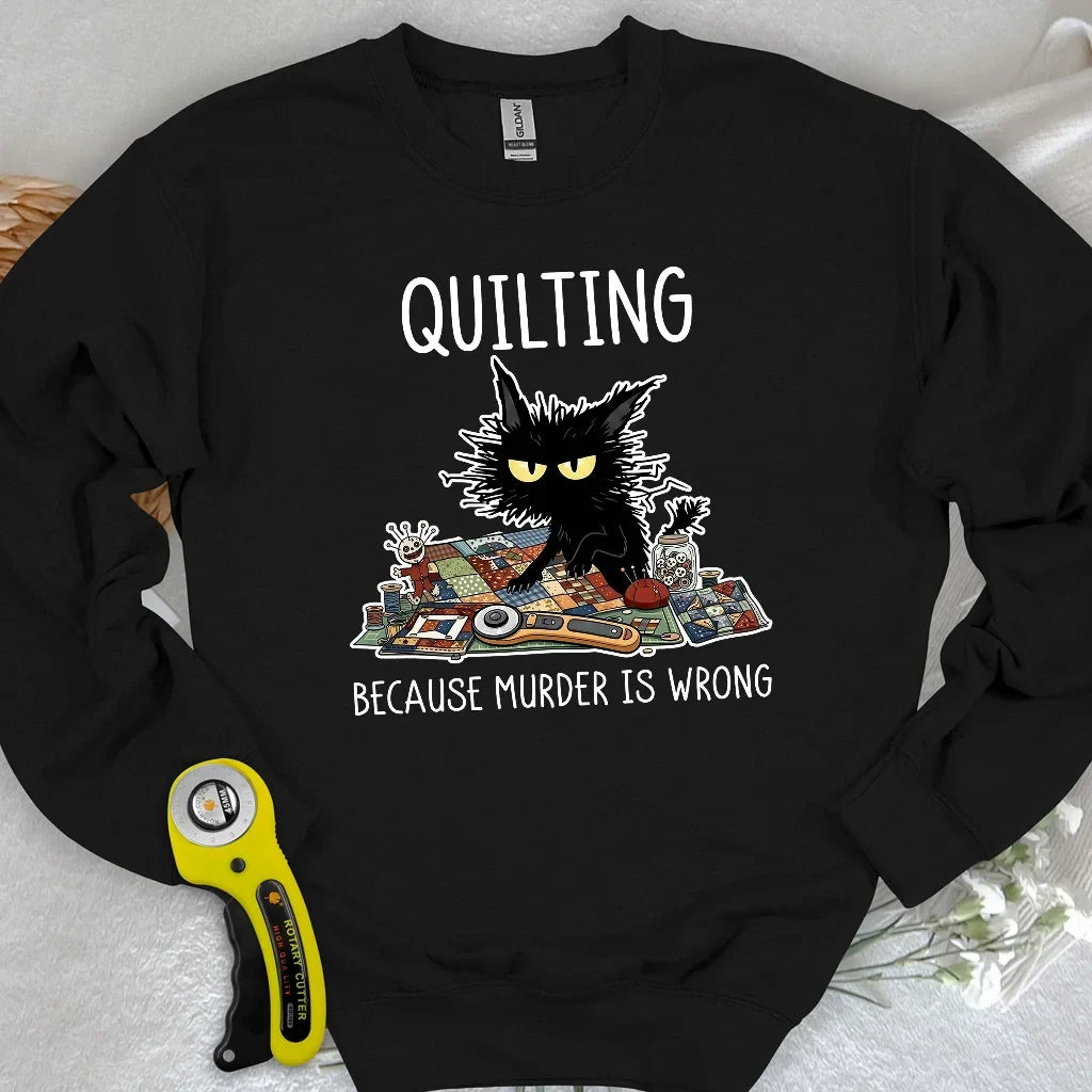 Grumpy Quilter Cat Sweatshirt
