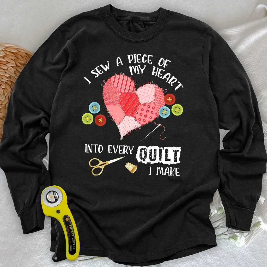 Heartstitched Quilt Love Long Sleeve T-shirt