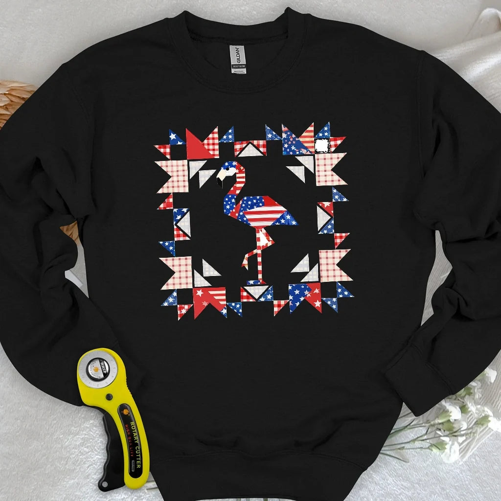 Liberty Flamingo Patchwork Sweatshirt