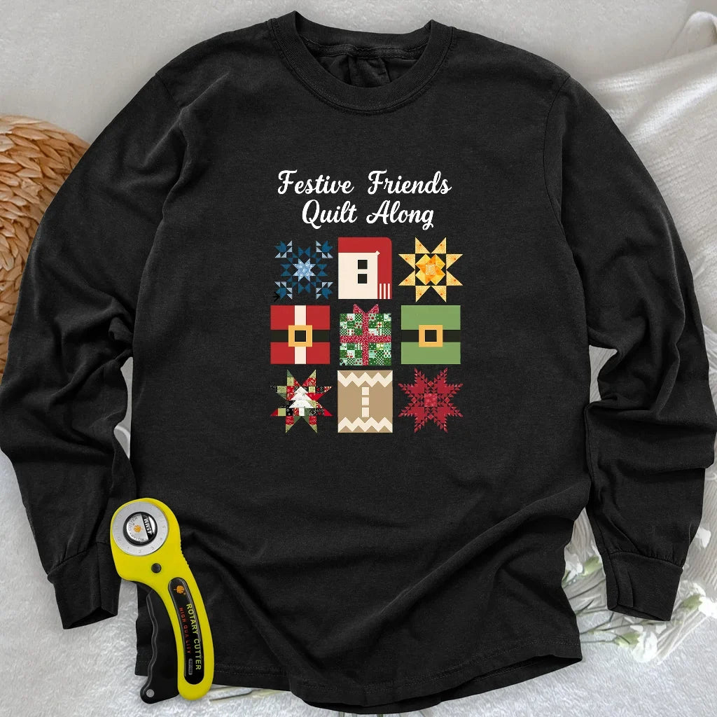 Merry Makers Quilt Long Sleeve T-shirt