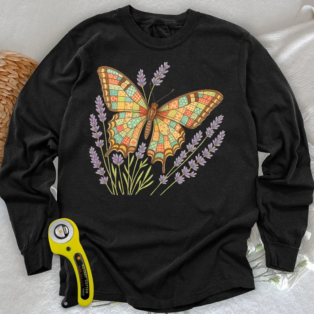 Patchwork Butterfly Long Sleeve T-shirt