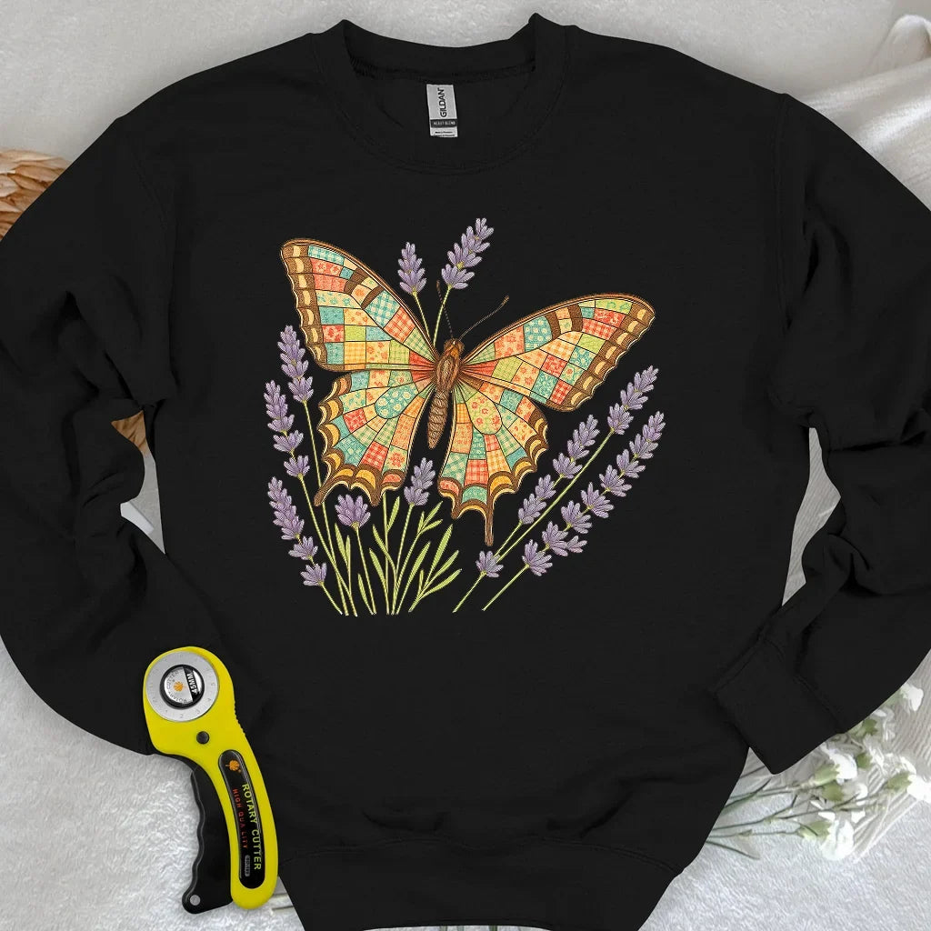 Patchwork Butterfly Sweatshirt
