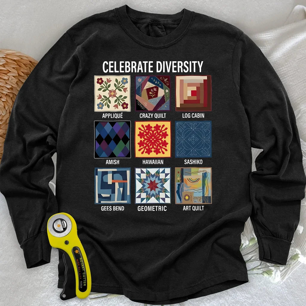 Patchwork Diversity Long Sleeve T-shirt