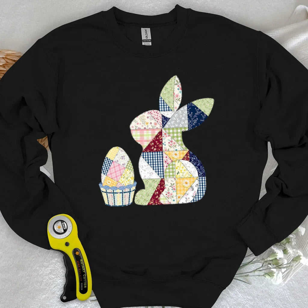 Patchwork Easter Bunny Sweatshirt