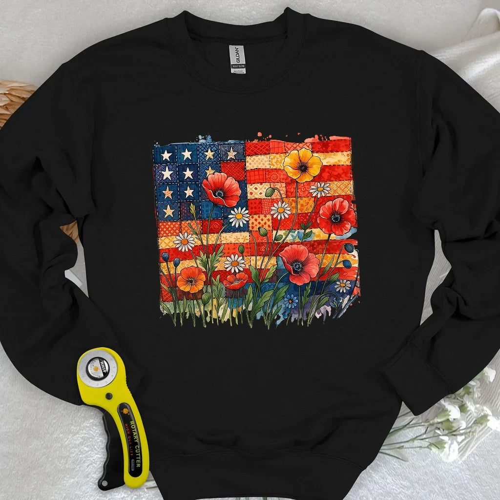 Patchwork Floral Sweatshirt