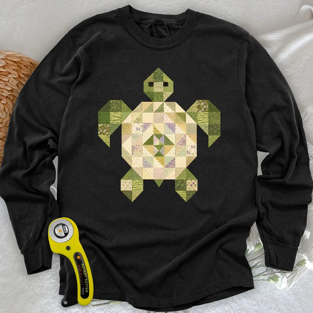 Patchwork Turtle Long Sleeve T-shirt
