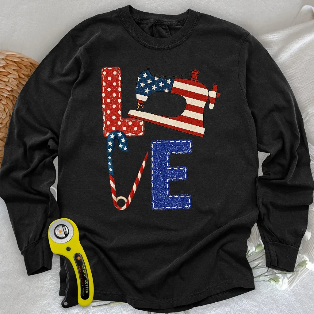 Patriotic Sewist Long Sleeve T-shirt