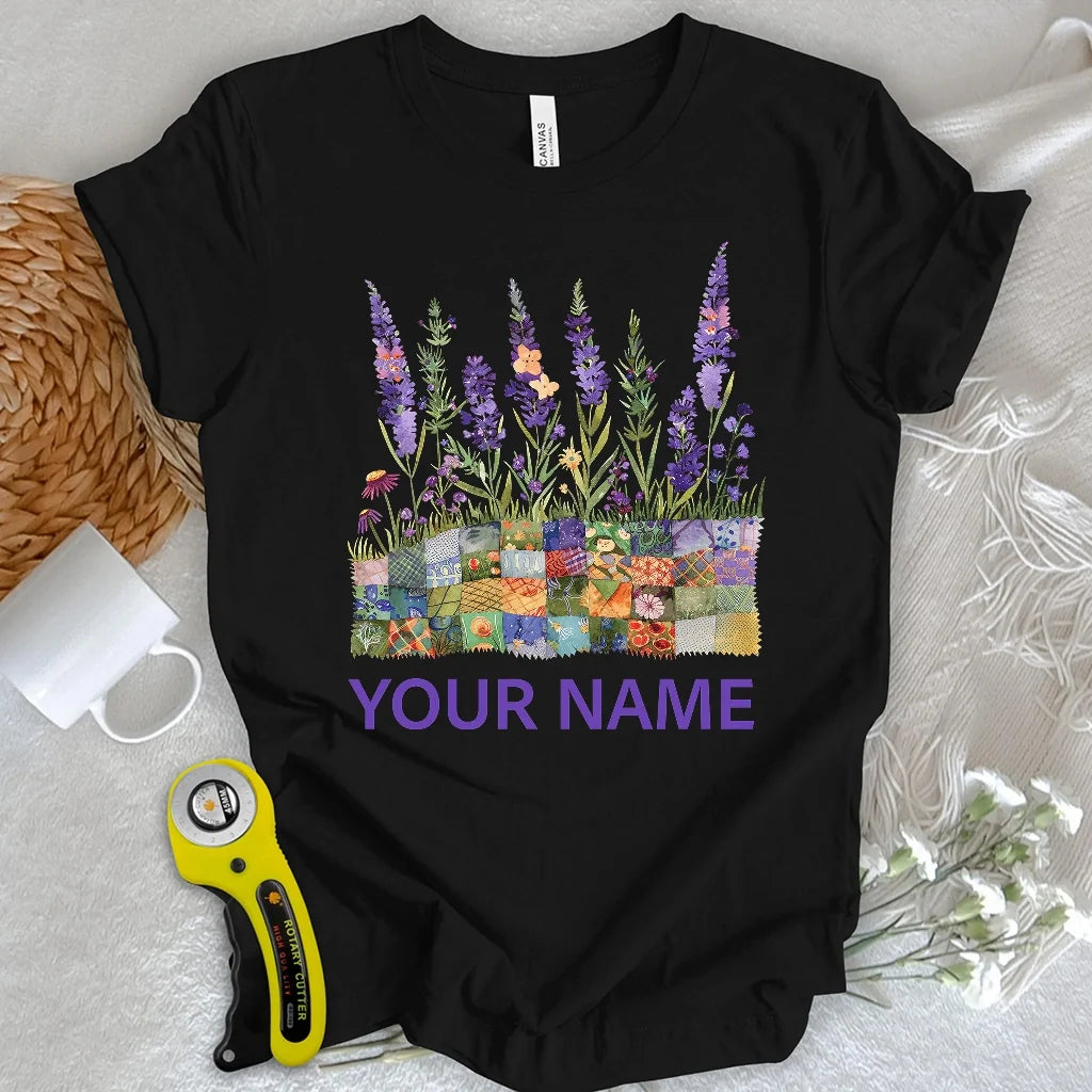 "Custom Name" Quilting Field T-shirt