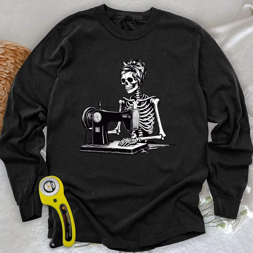 Quilting Skeleton Long Sleeve T-shirt