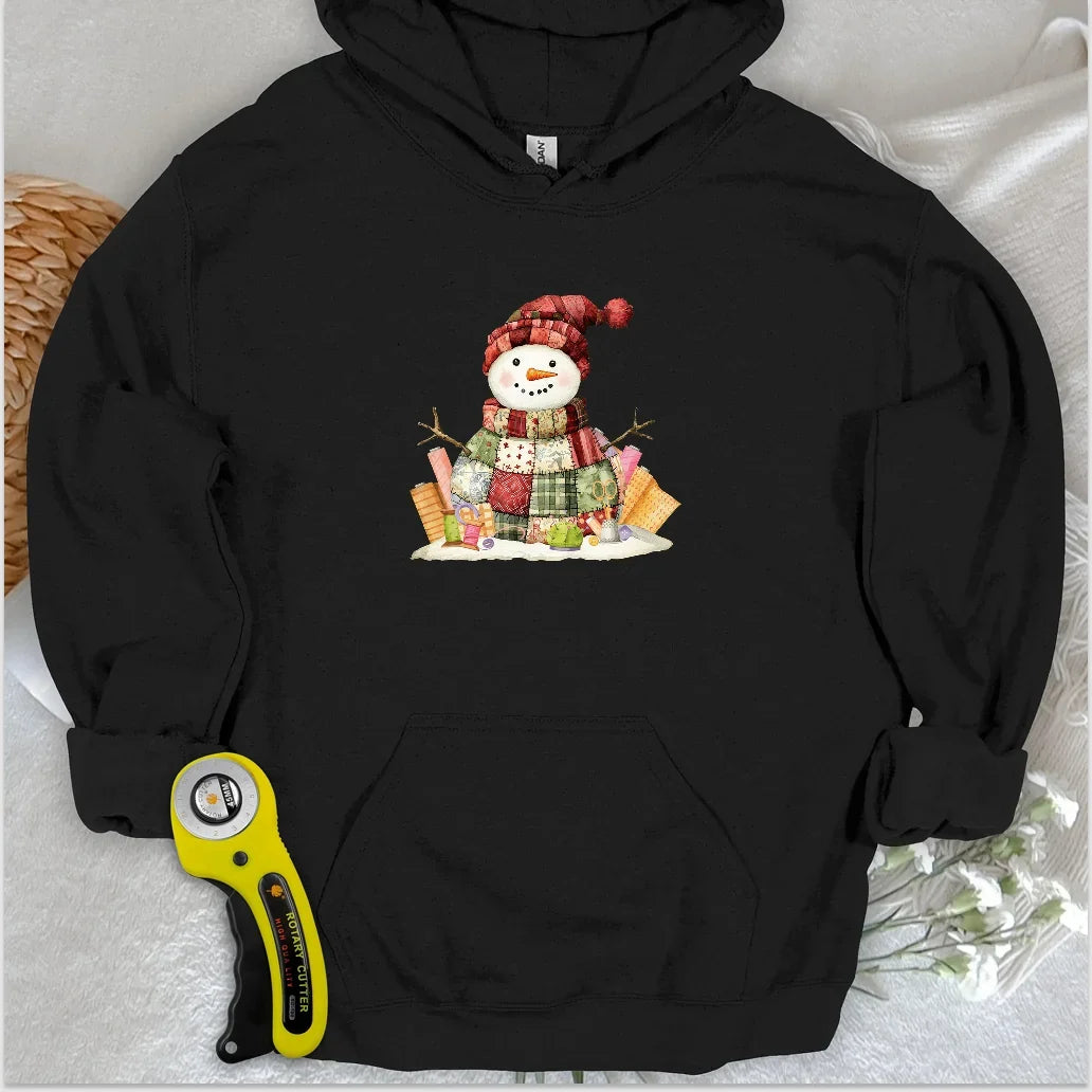 Quilting Snowman Hoodie