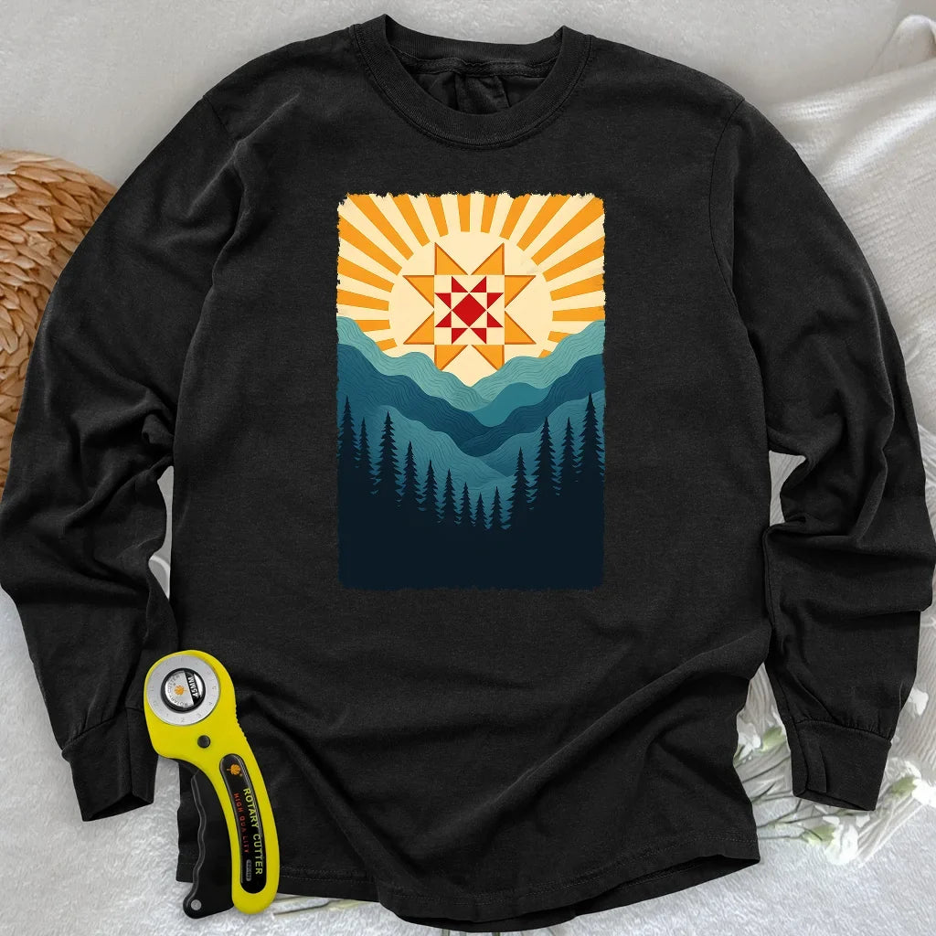 Quilting Sun Long Sleeve T-shirt