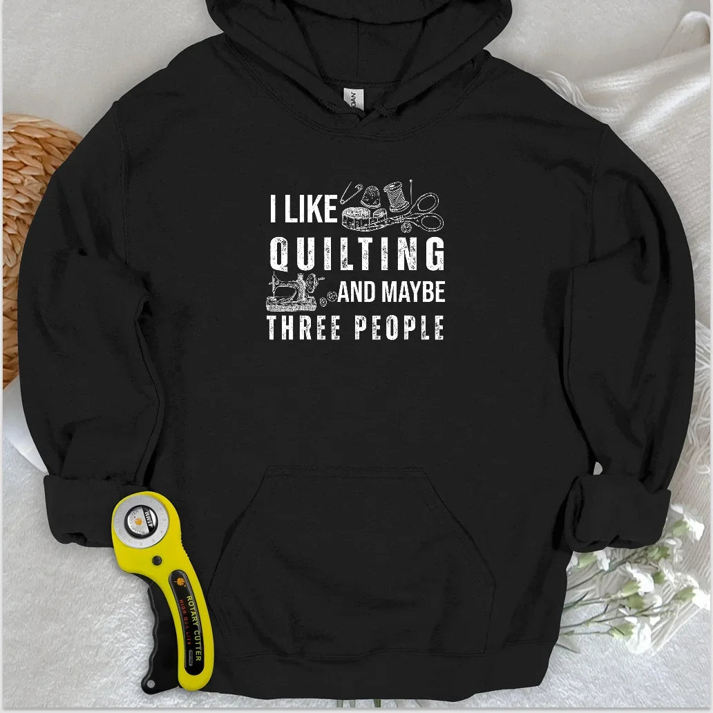 Quilting & 3 People Hoodie