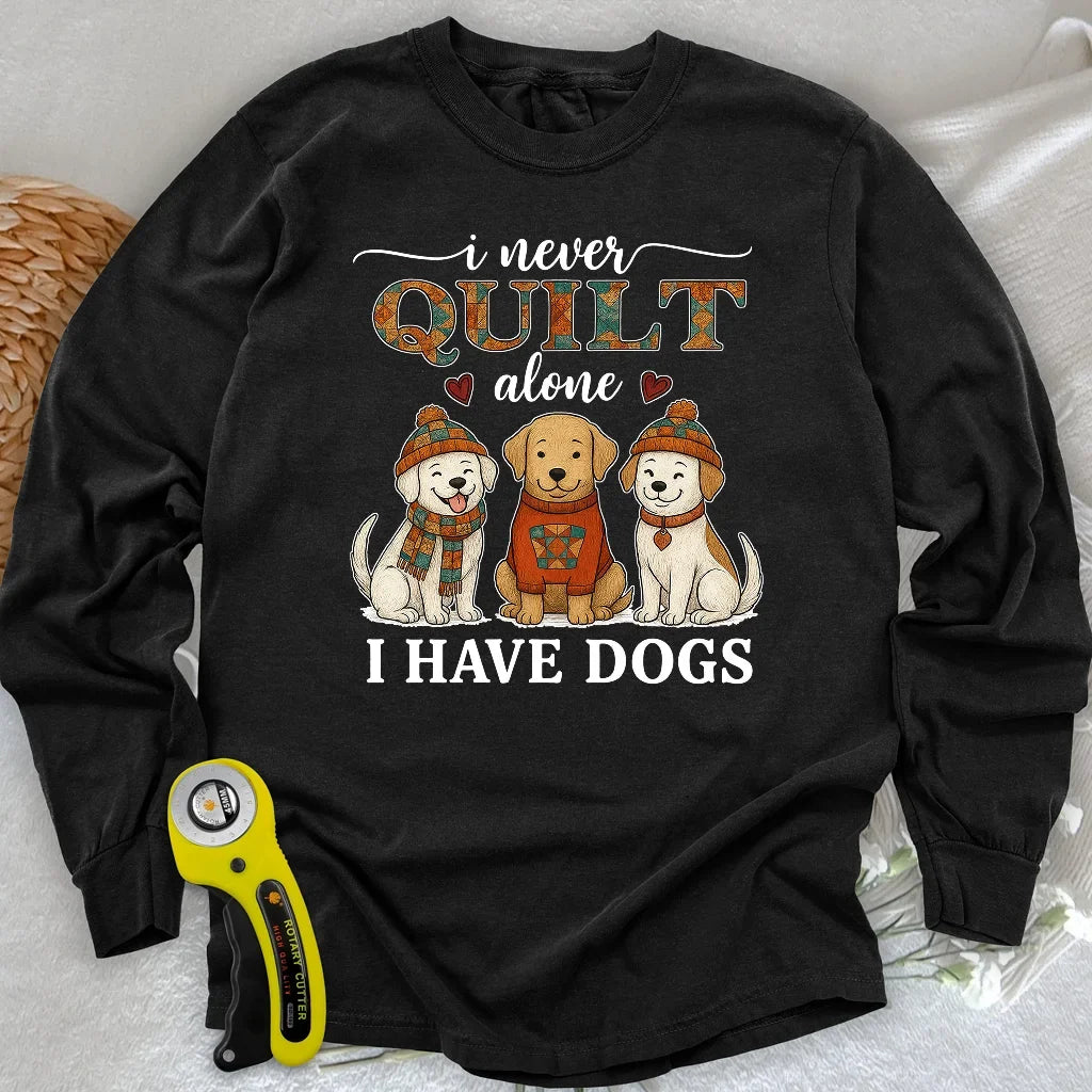 Quilting with Paws Long Sleeve T-shirt