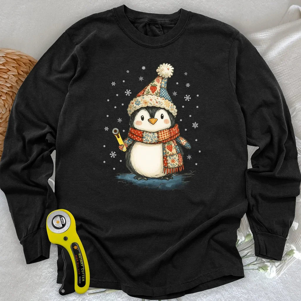 Quilty Little Penguin Long Sleeve T-shirt