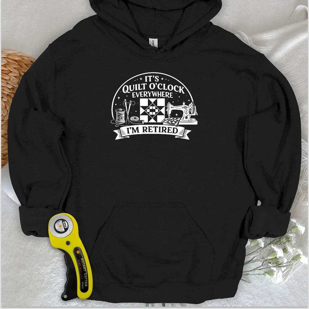 Retired Quilter Hoodie