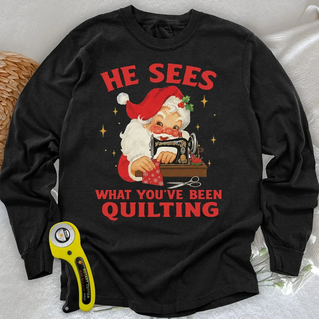 Santa Sees Long Sleeve T-shirt