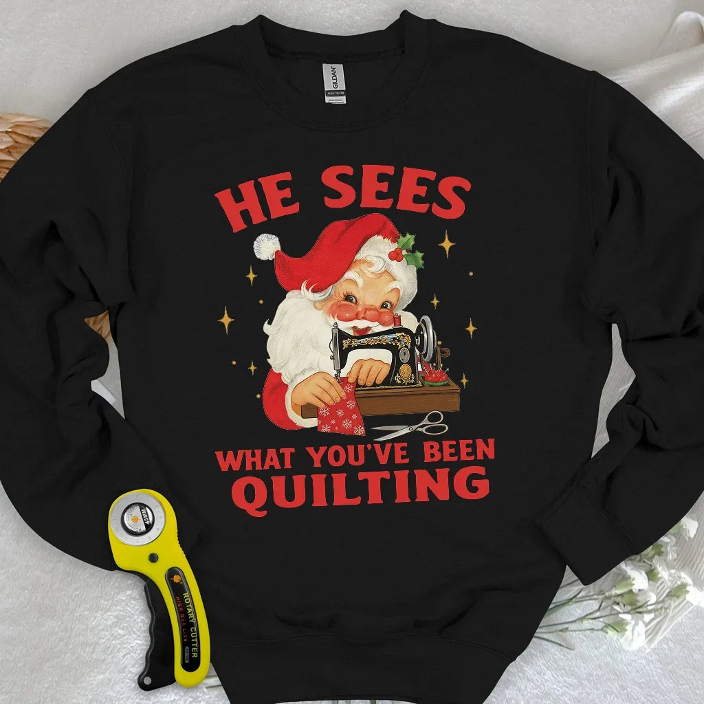 Santa Sees Sweatshirt
