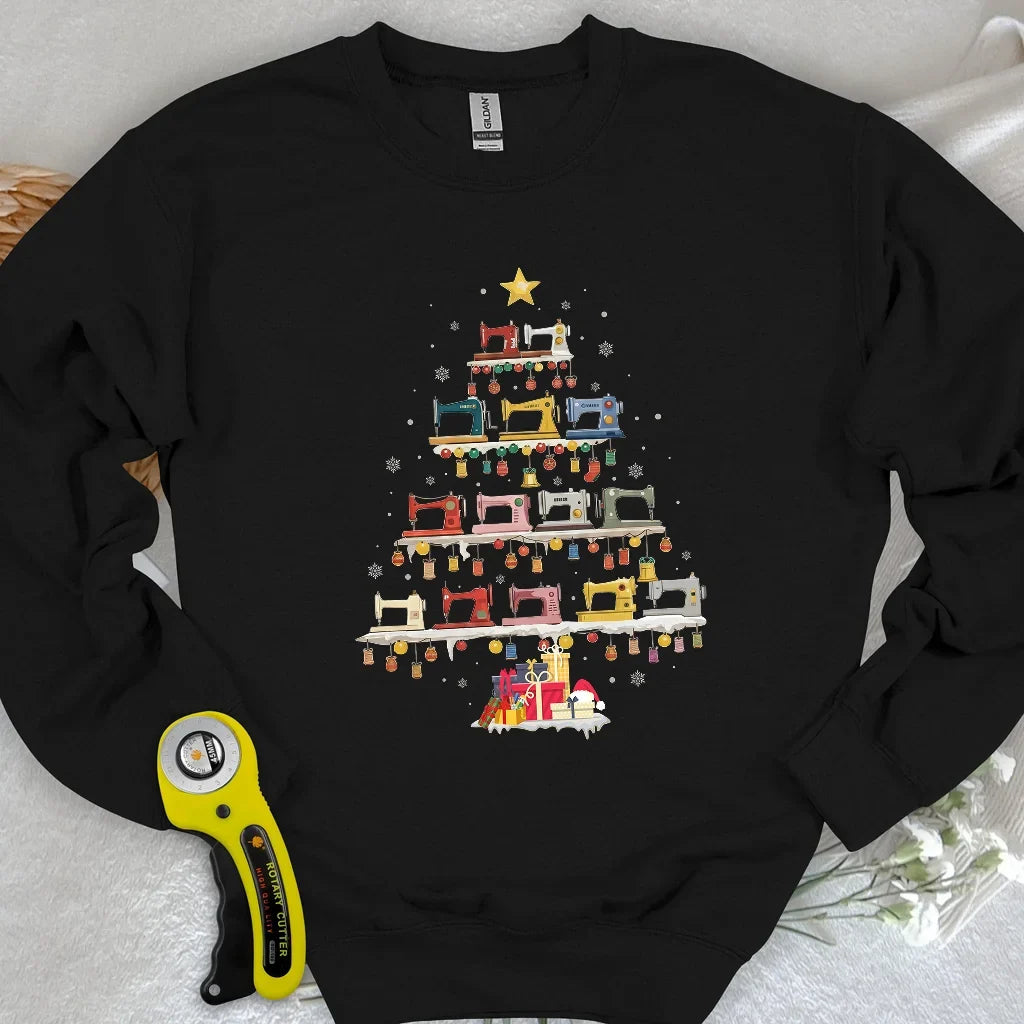 Sewing Machine Tree Sweatshirt