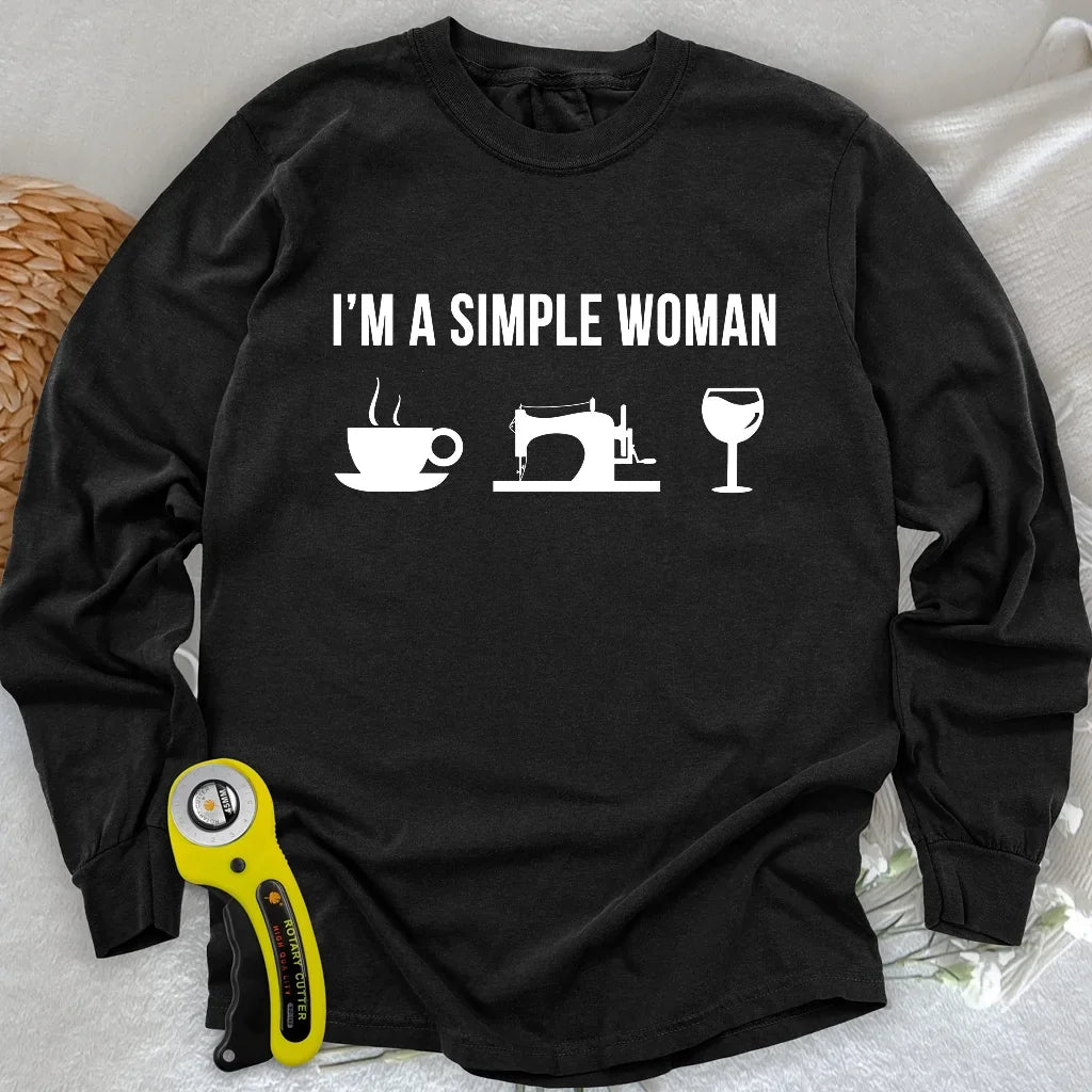 Simply Sip and Sew Long Sleeve T-shirt