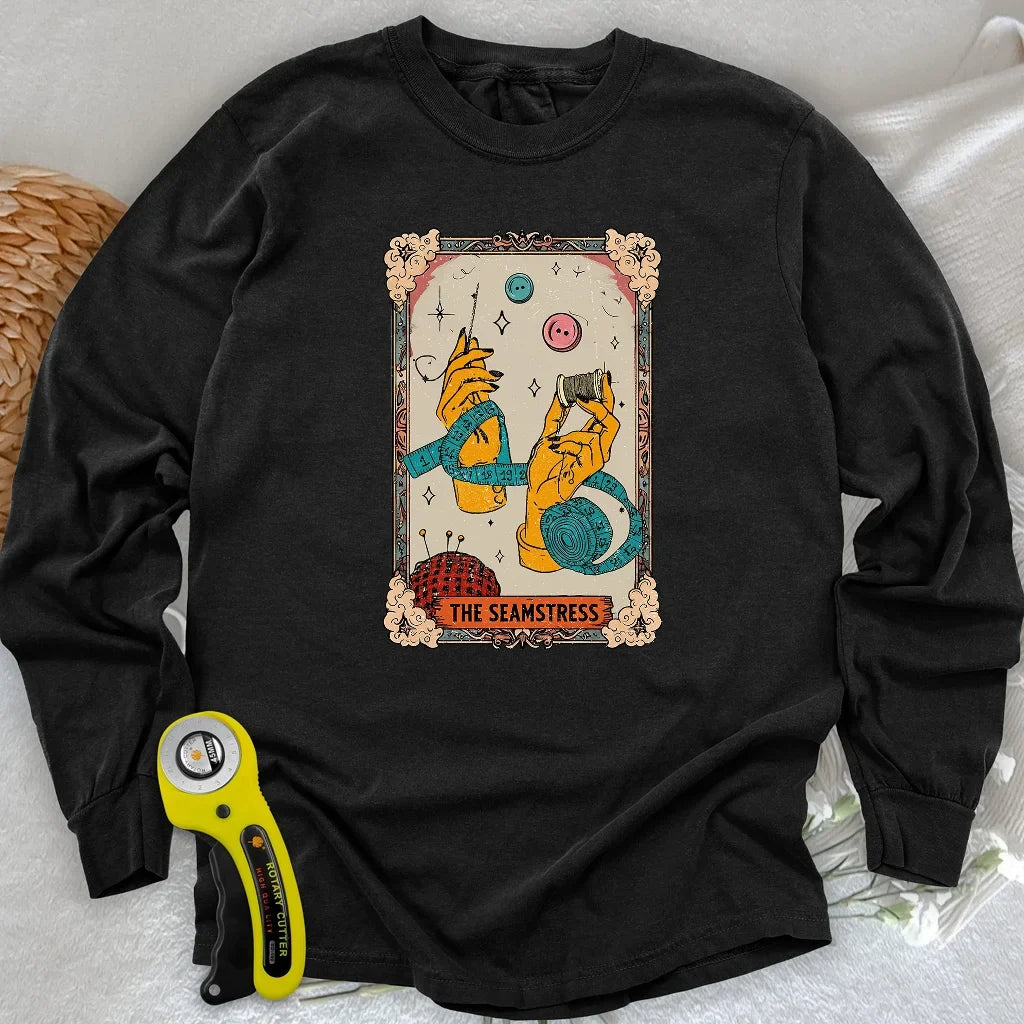 Tarot Card Seamstress Long Sleeve T-shirt