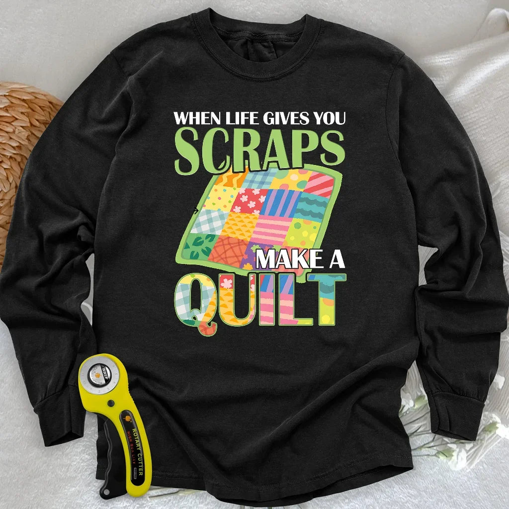 Turn Scraps To Quilt Long Sleeve T-shirt