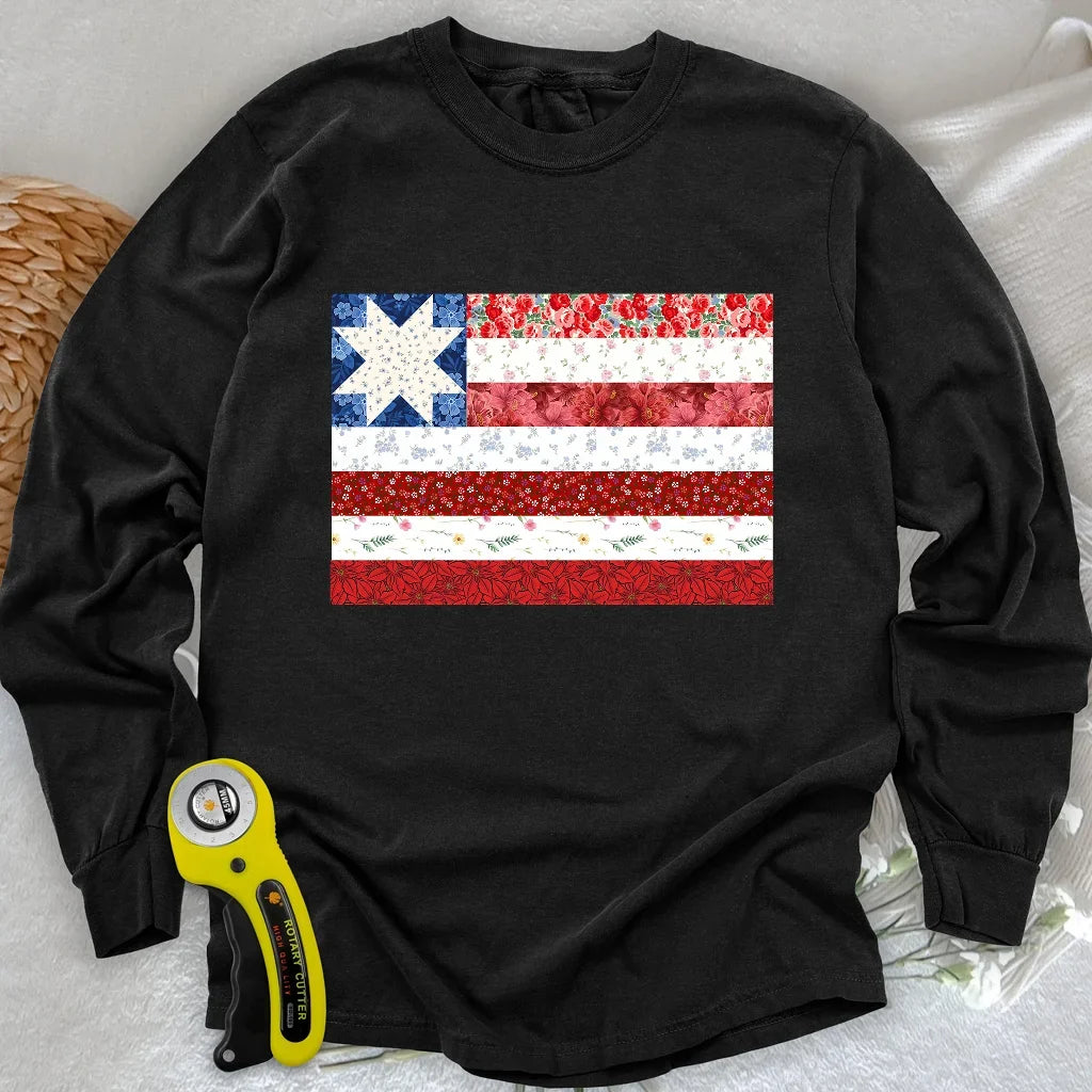 USA Star Flag Long Sleeve T-shirt