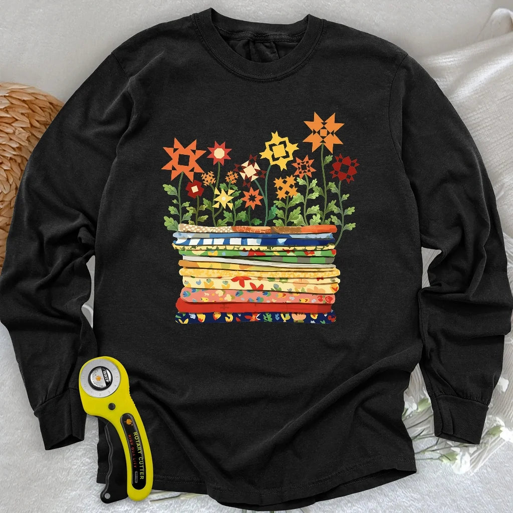 Where Quilts Bloom Long Sleeve T-shirt