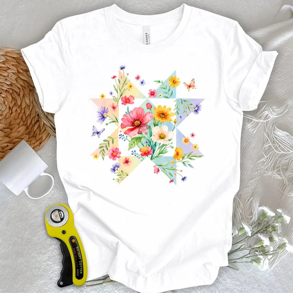 Blooming Quilt Star T-shirt