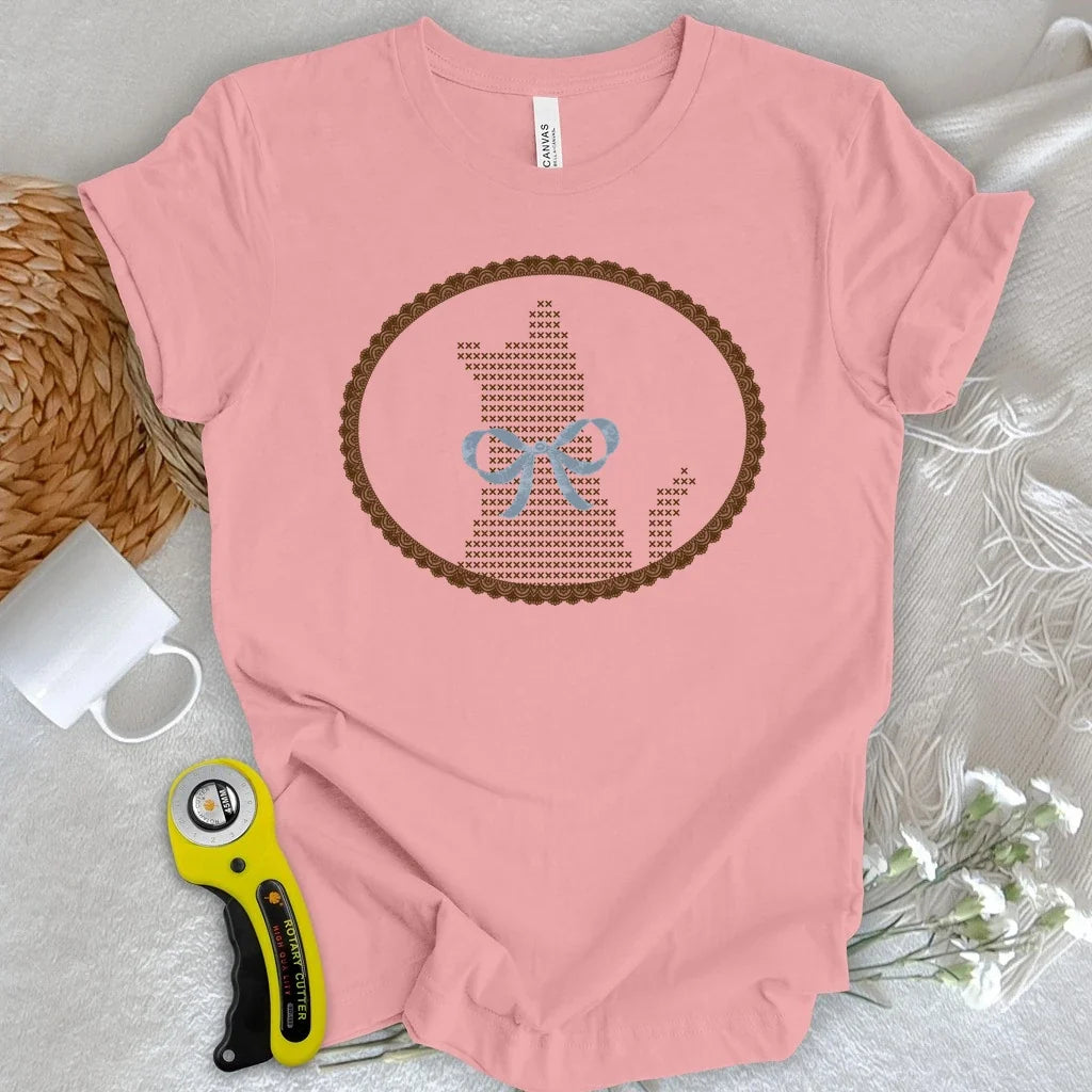 Lace Cat Ribbon T-shirt