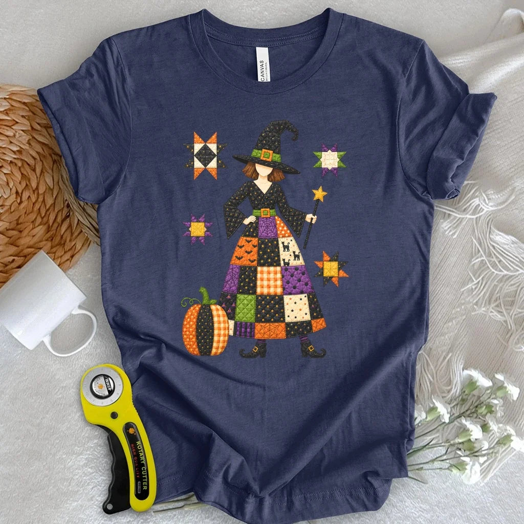 Patchwork Quilt Witch T-shirt
