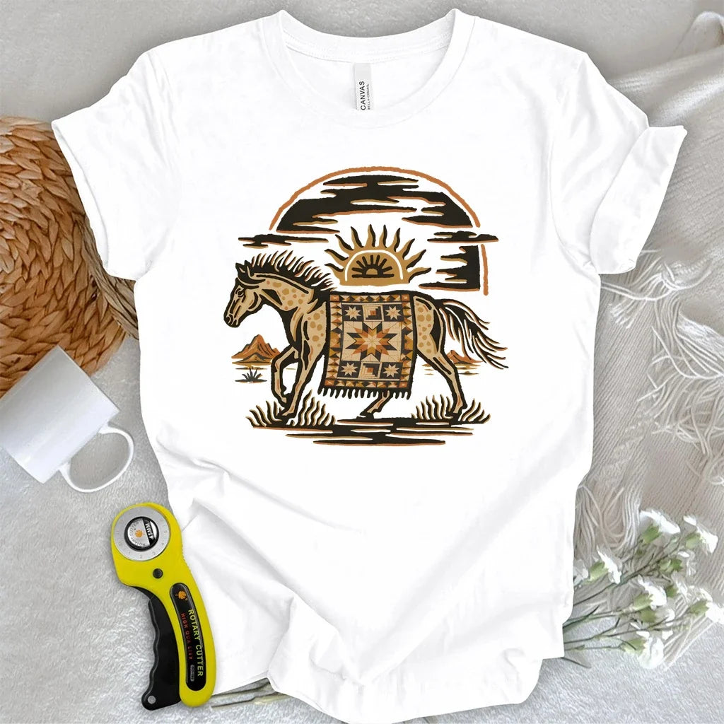 Desert Star Quilt Horse T-shirt